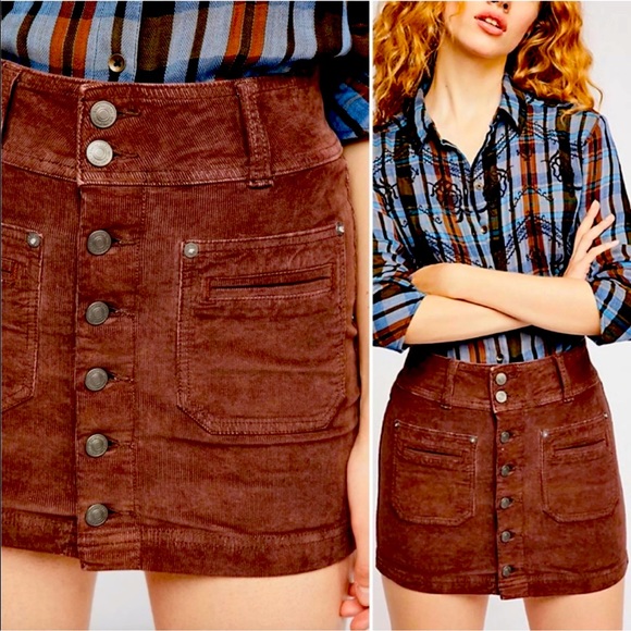 Free People Corduroy skirt NWT - Picture 9 of 10
